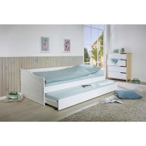 Výsuvná posteľ MALTE biela 90x200 cm